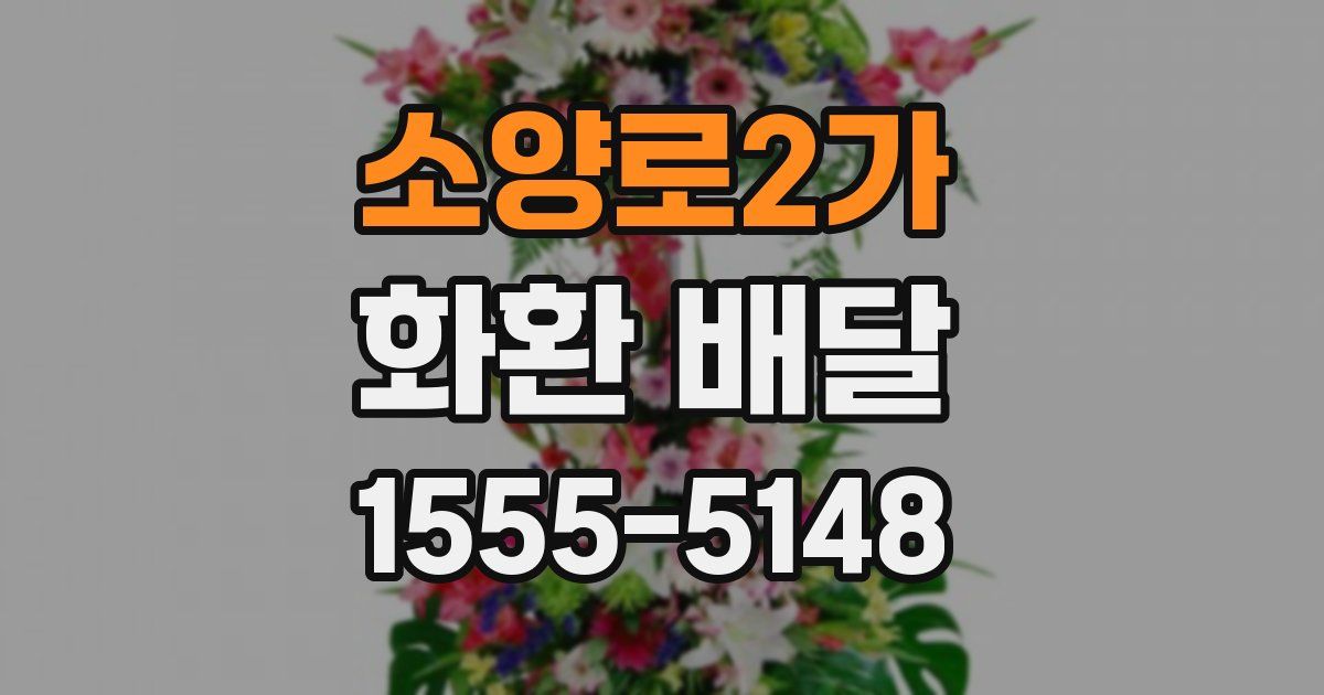 소양로2가 화환 배달