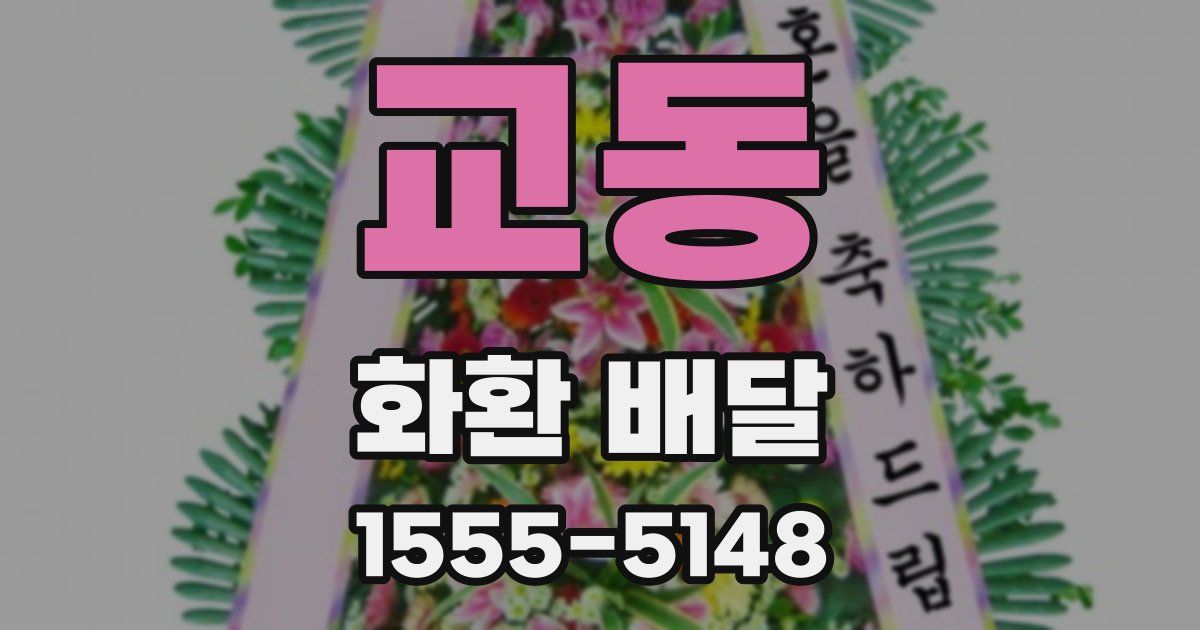 교동 화환 배달