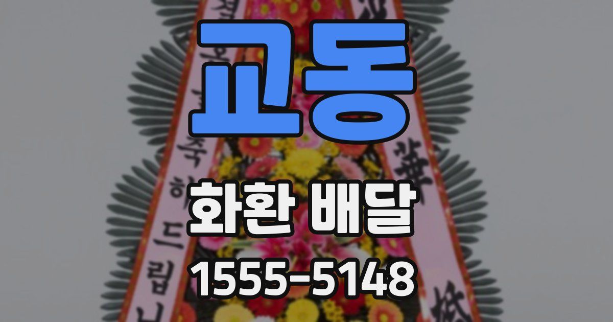 교동 화환 배달