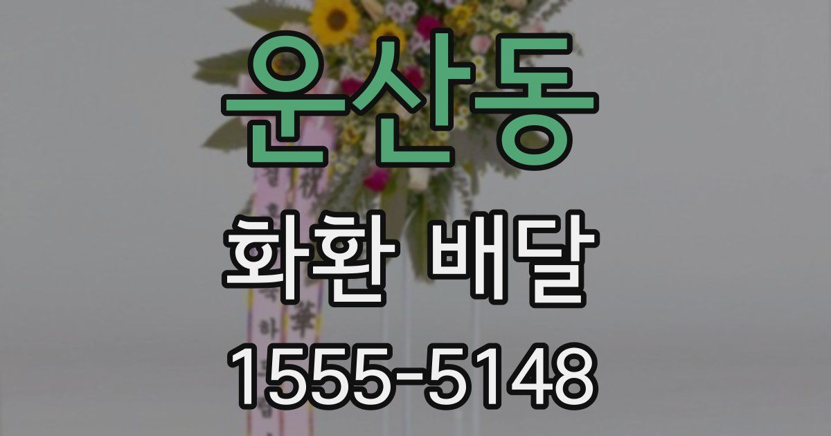 운산동 화환 배달