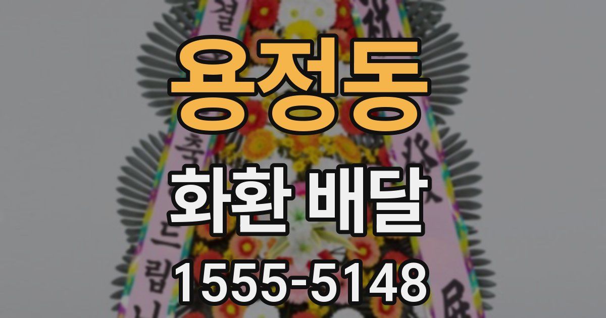 용정동 화환 배달