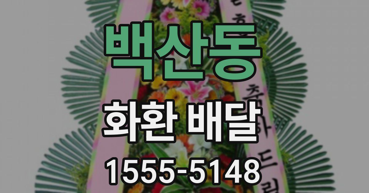 백산동 화환 배달