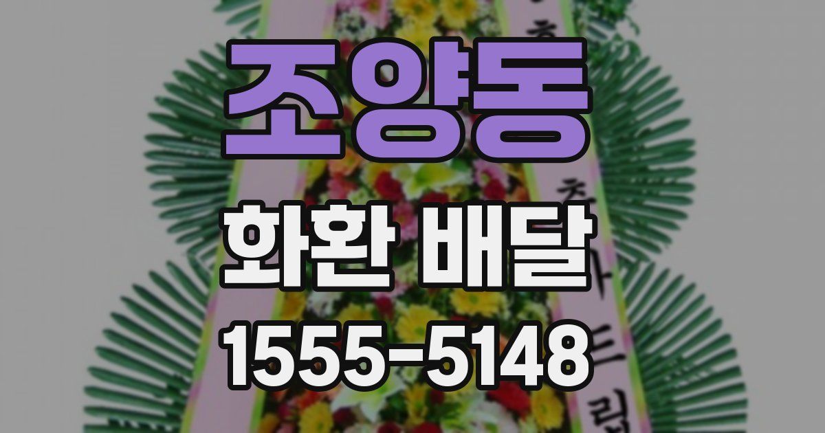 조양동 화환 배달