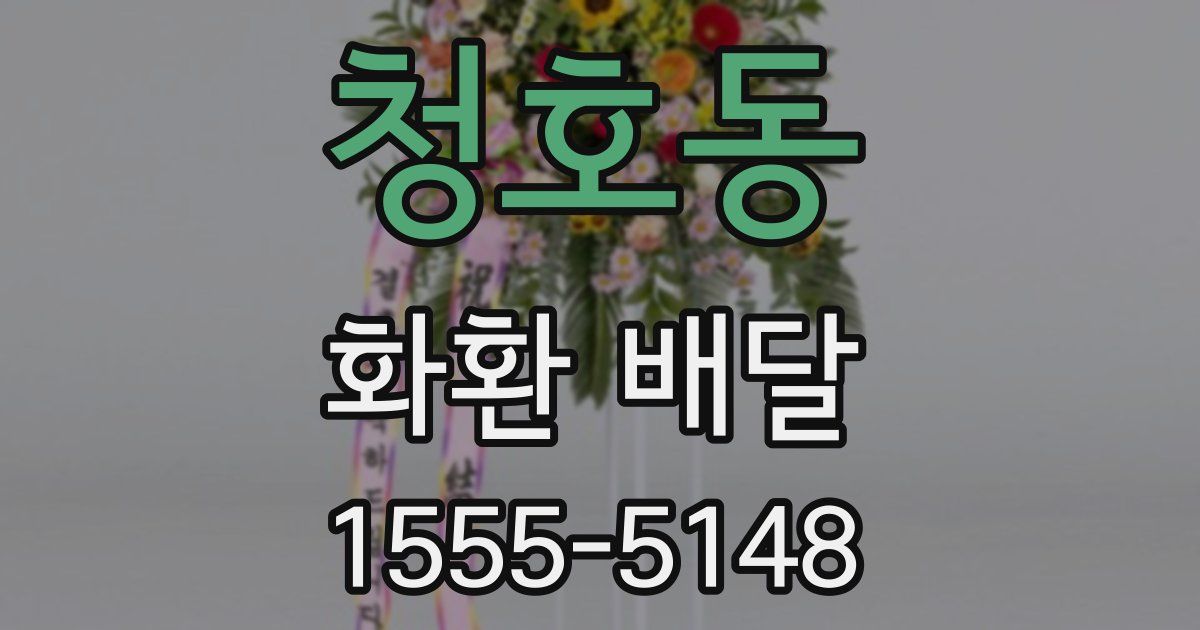 청호동 화환 배달