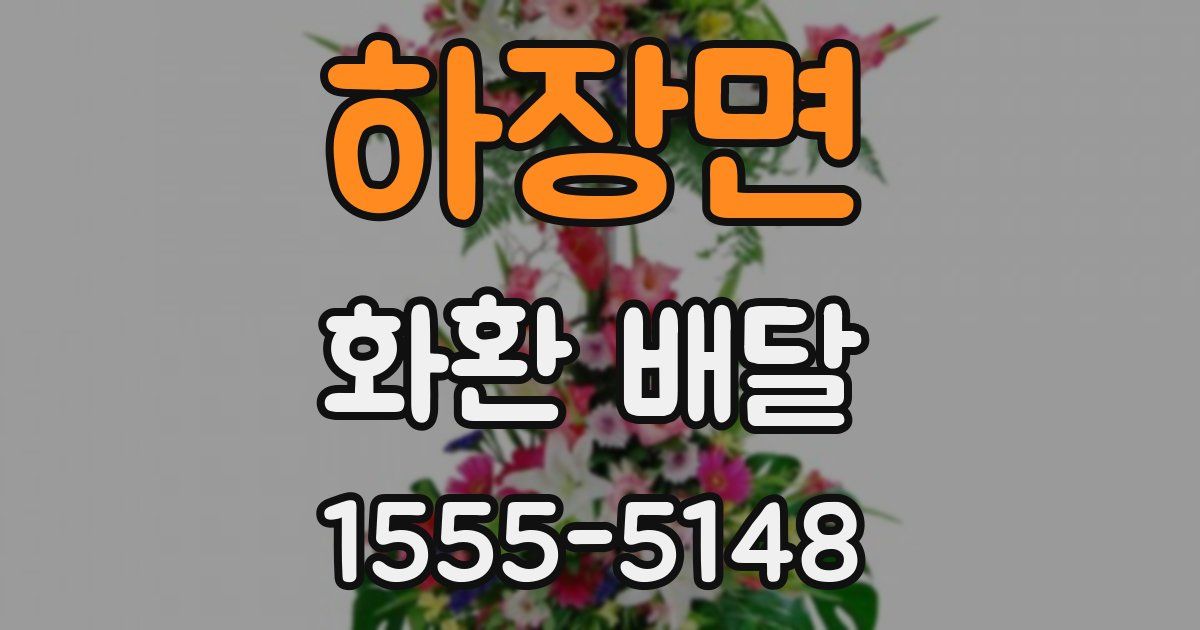 하장면 화환 배달