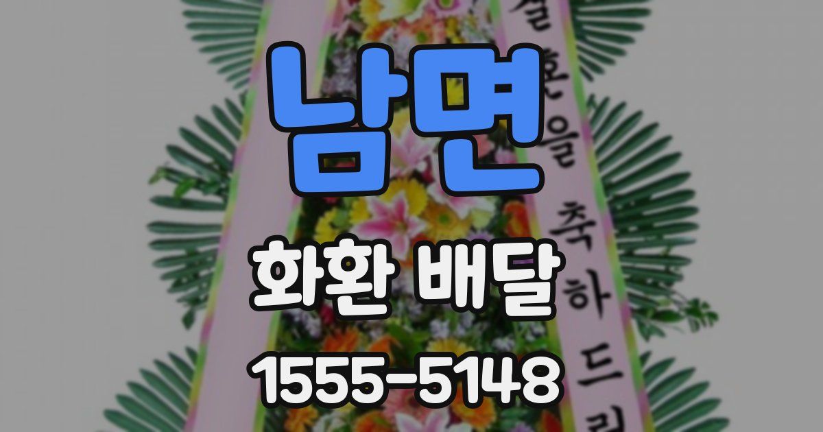 남면 화환 배달