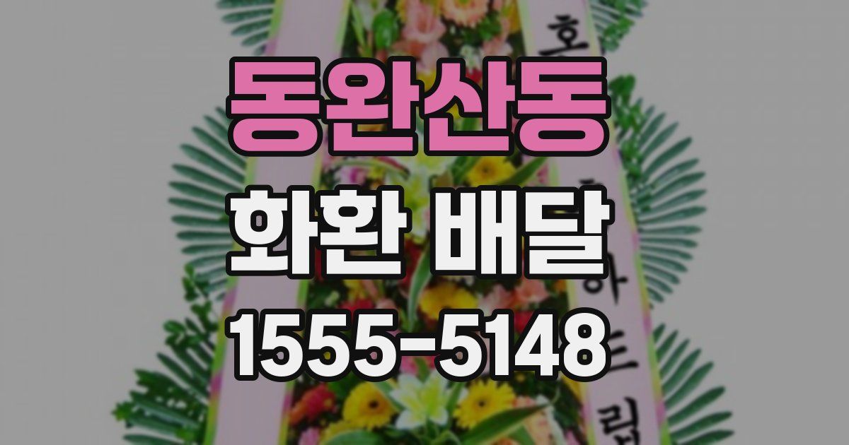동완산동 화환 배달