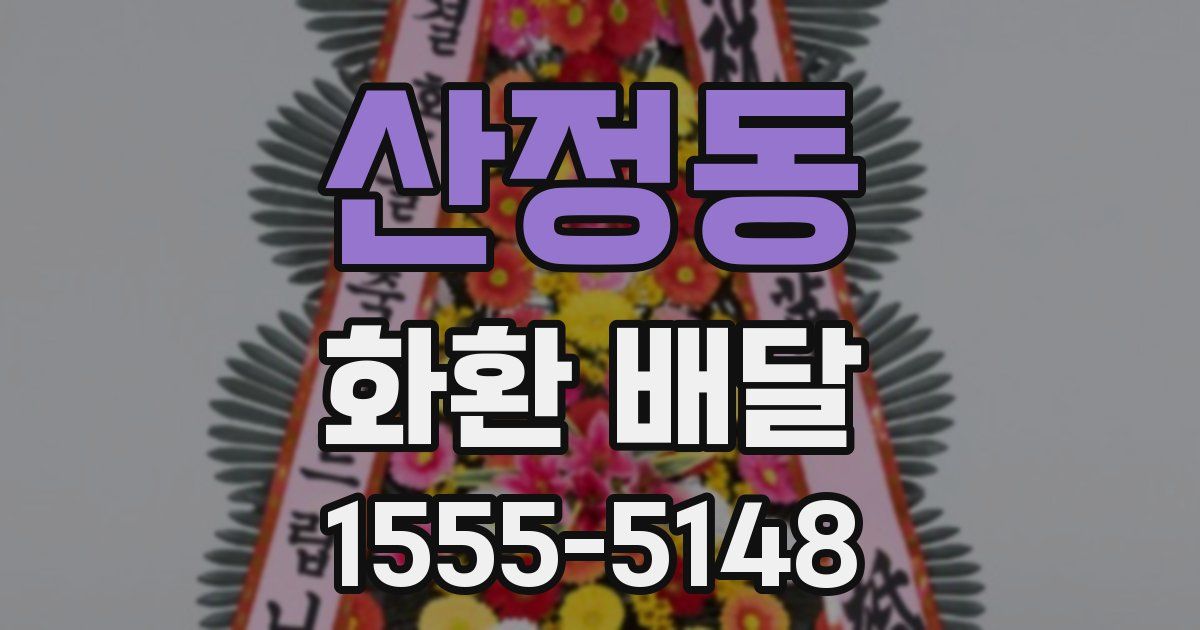 산정동 화환 배달