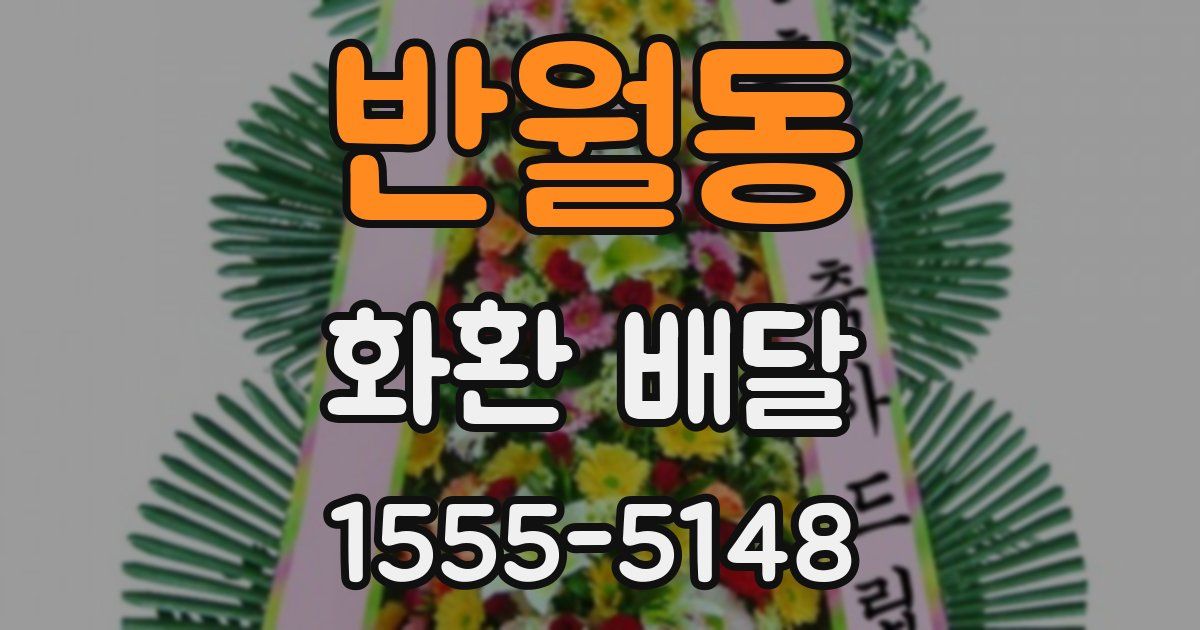 반월동 화환 배달