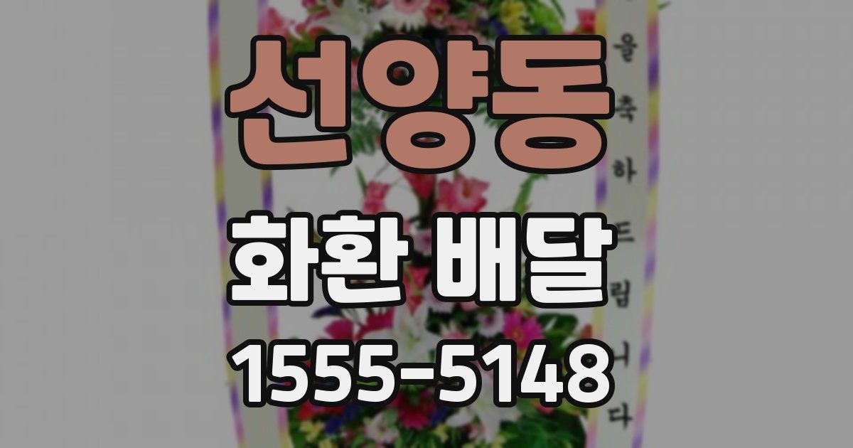 선양동 화환 배달