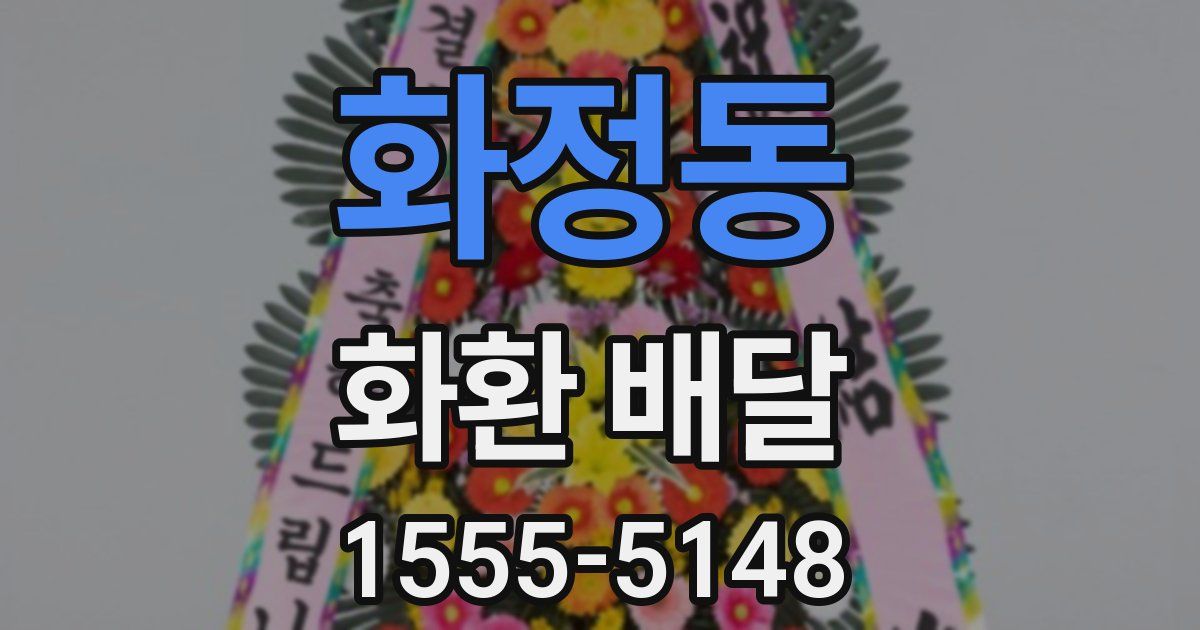 화정동 화환 배달