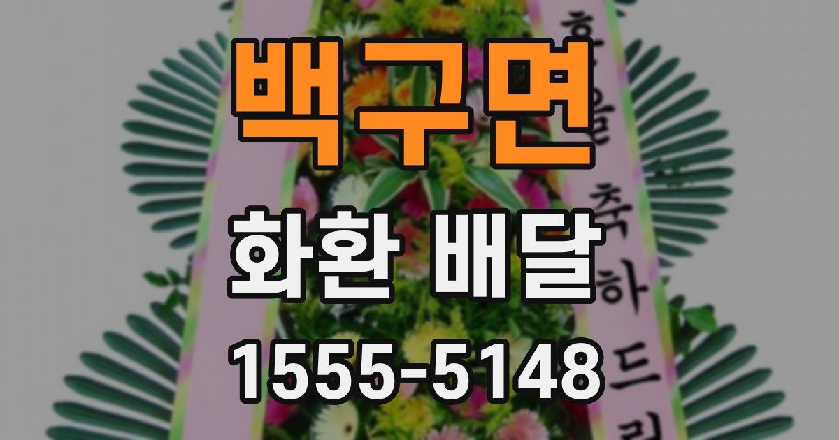 백구면 화환 배달