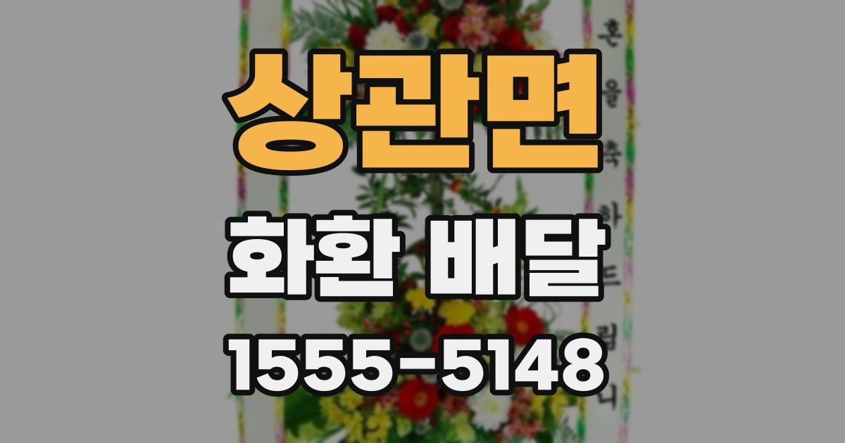 상관면 화환 배달
