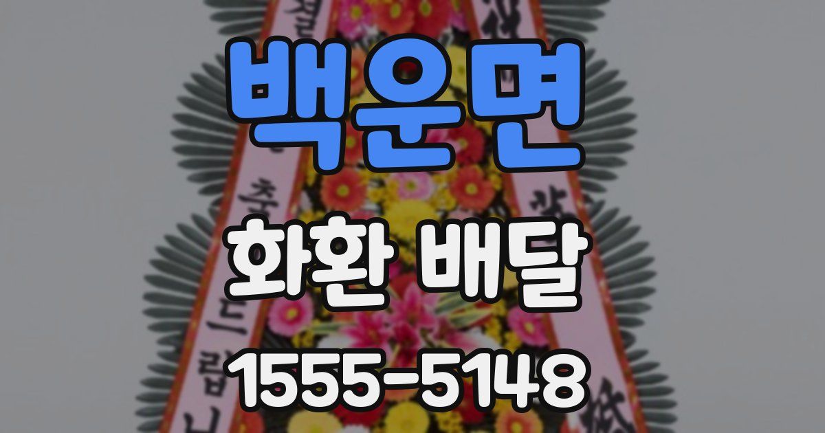 백운면 화환 배달