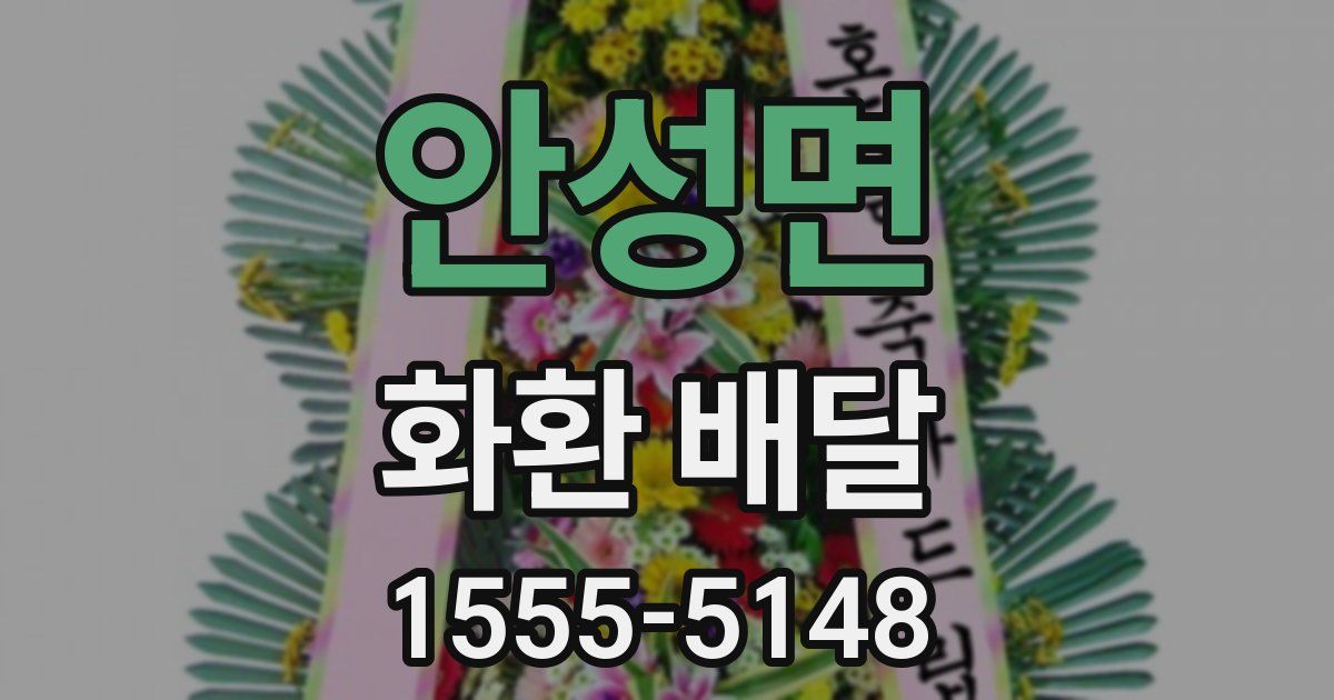 안성면 화환 배달
