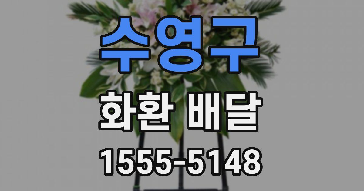 수영구 화환 배달