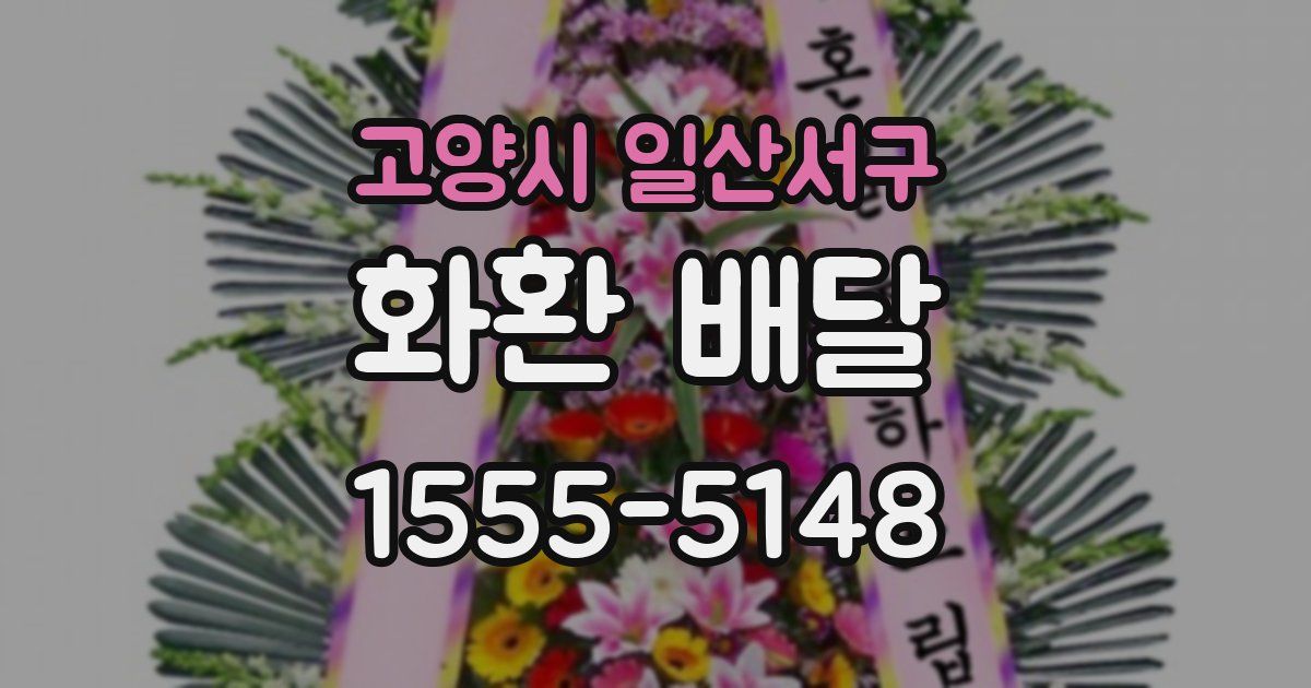 고양시 일산서구 화환 배달