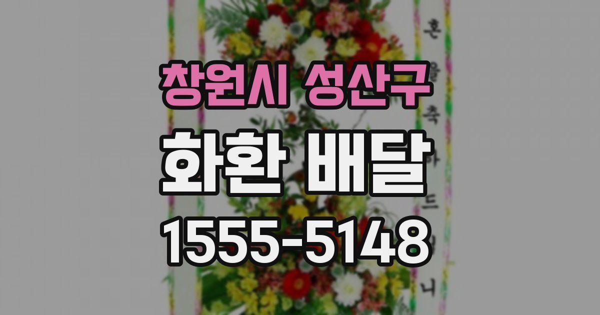 창원시 성산구 화환 배달