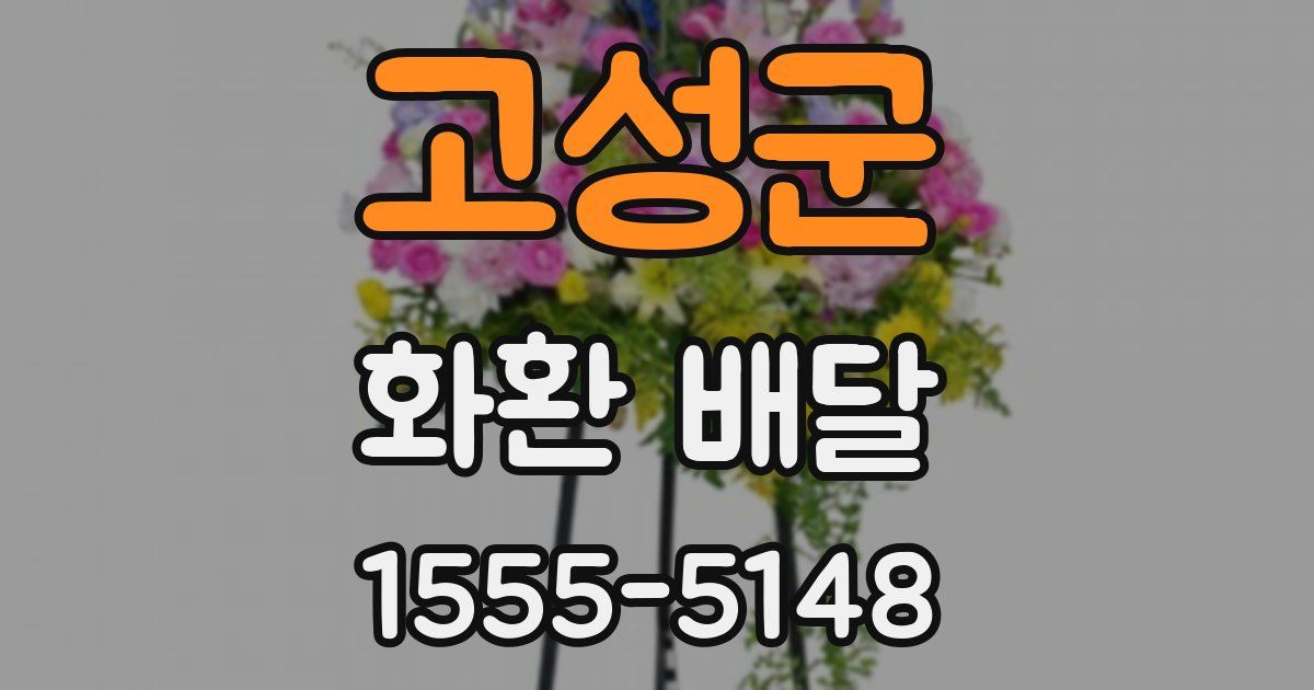 고성군 화환 배달
