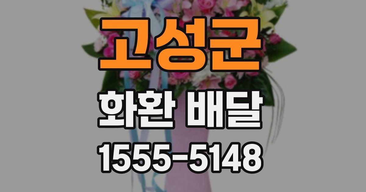 고성군 화환 배달