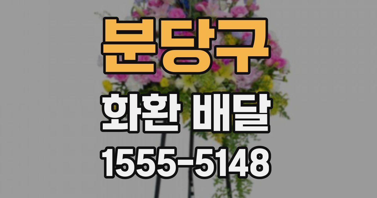 분당구 화환 배달