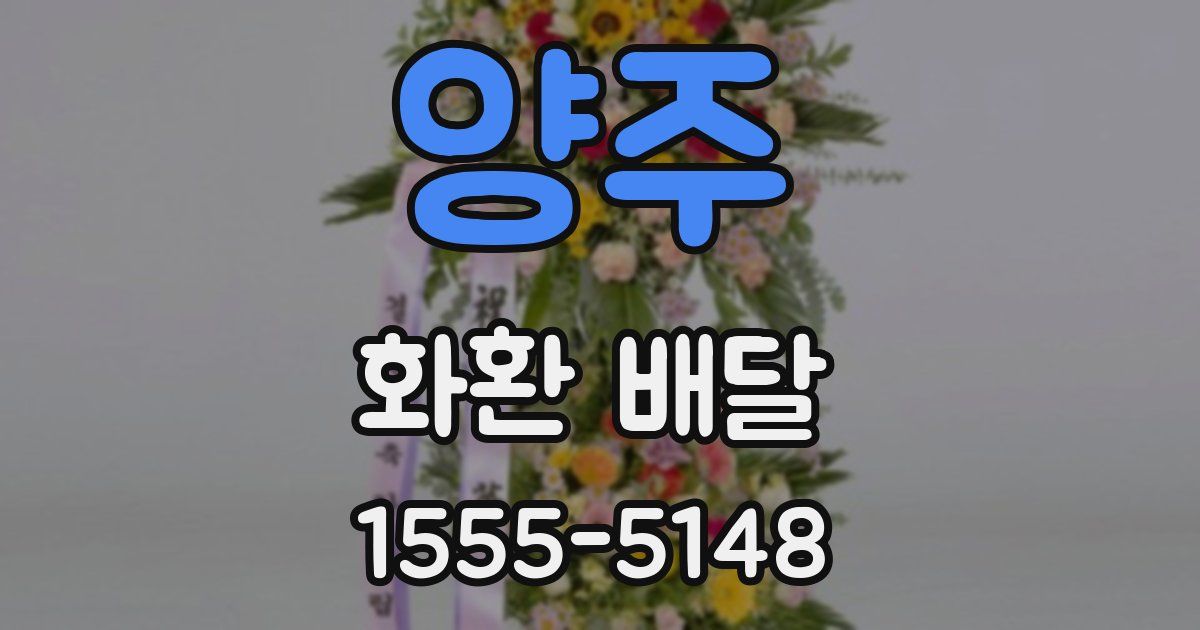 양주 화환 배달