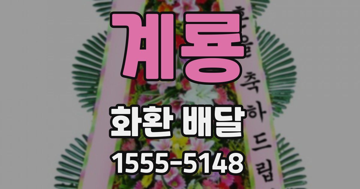 계룡 화환 배달