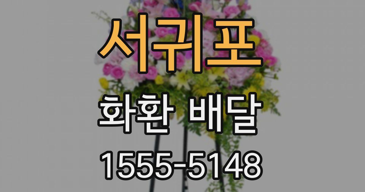 서귀포 화환 배달
