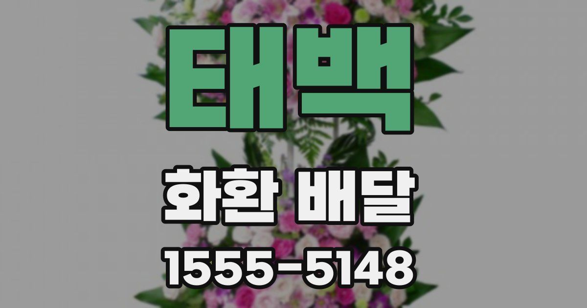 태백 화환 배달
