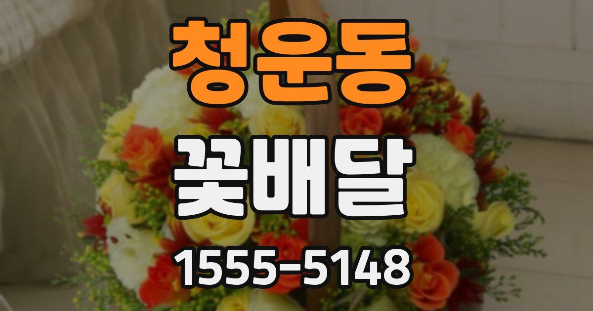 청운동 꽃배달