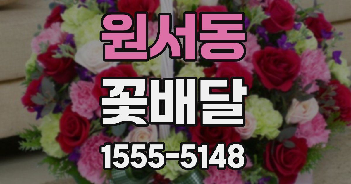 원서동 꽃배달