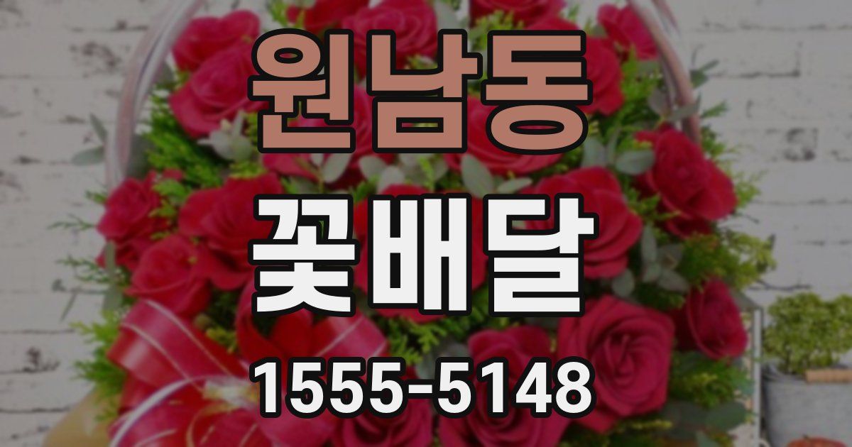 원남동 꽃배달
