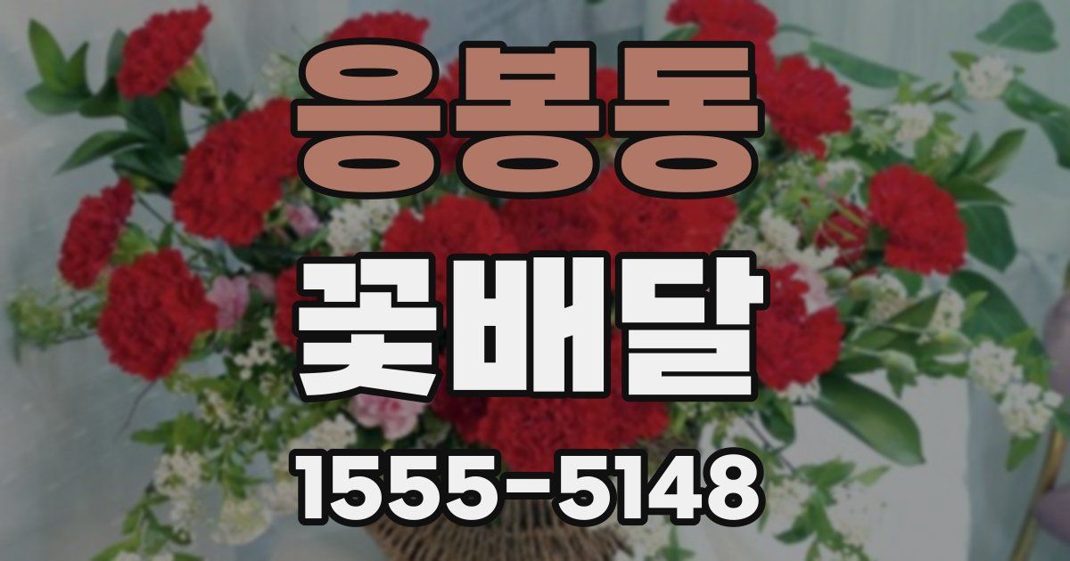 응봉동 꽃배달