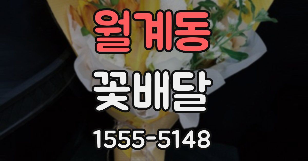 월계동 꽃배달
