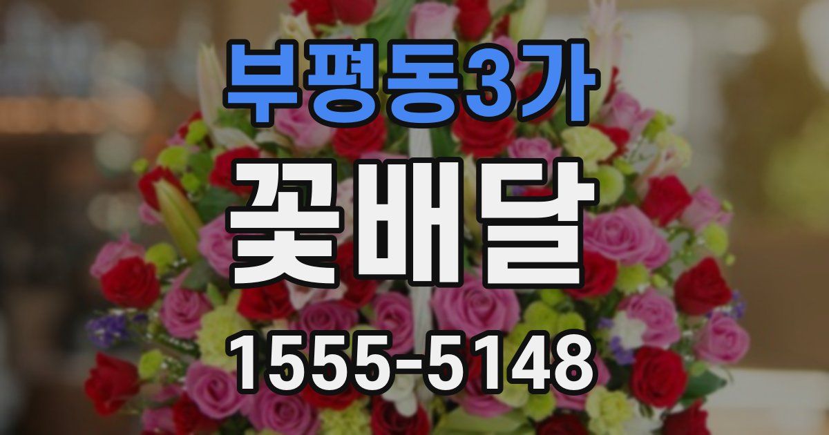 부평동3가 꽃배달