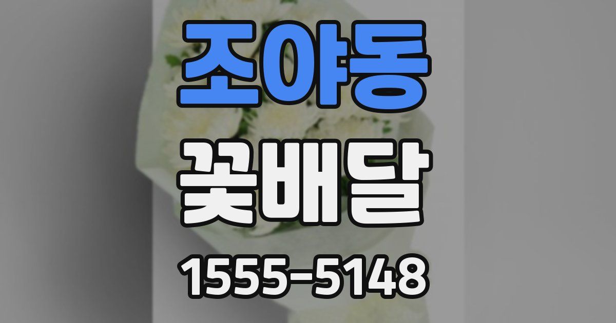 조야동 꽃배달