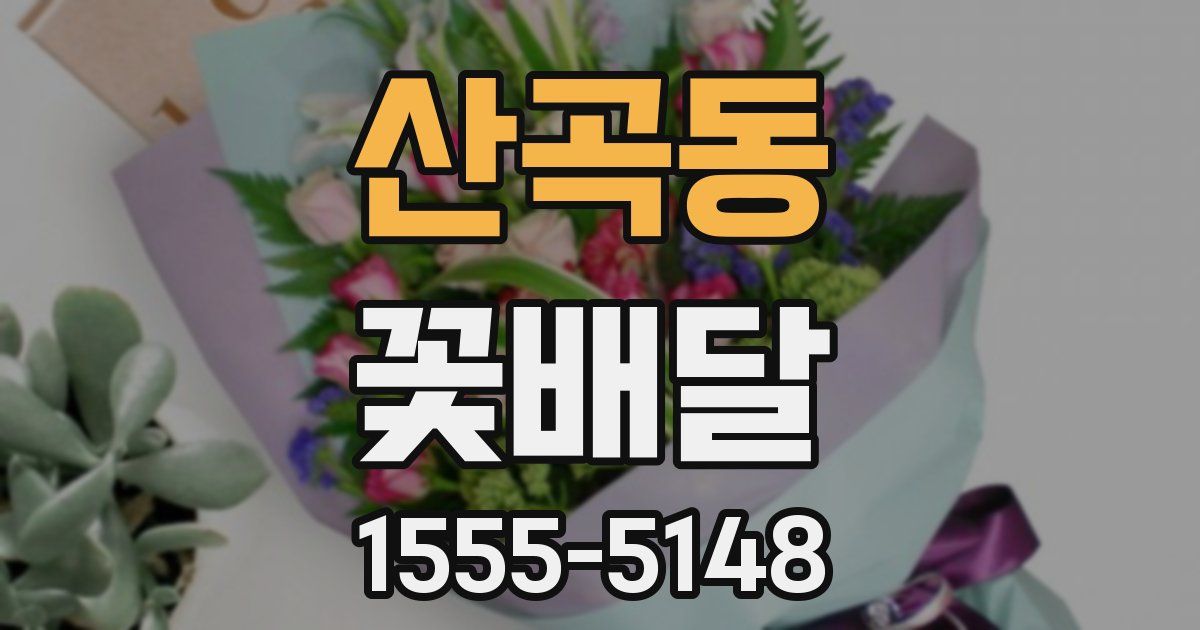산곡동 꽃배달