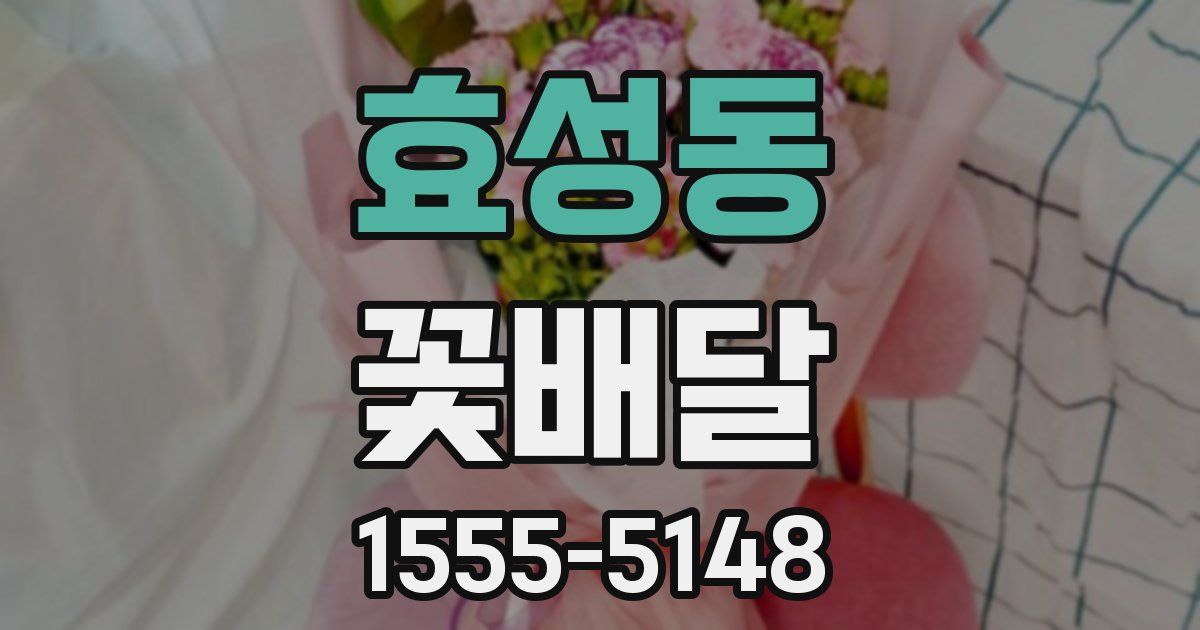 효성동 꽃배달