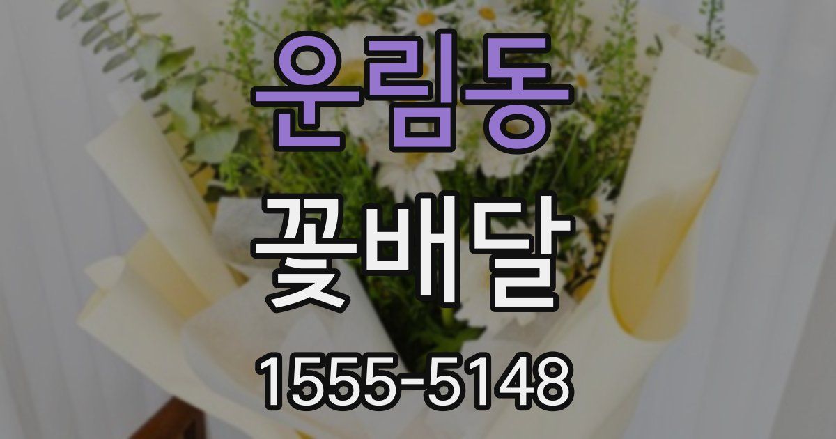 운림동 꽃배달