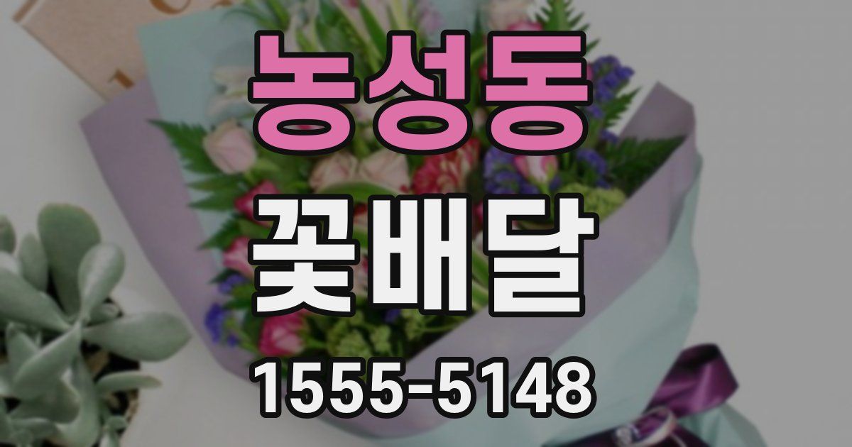 농성동 꽃배달