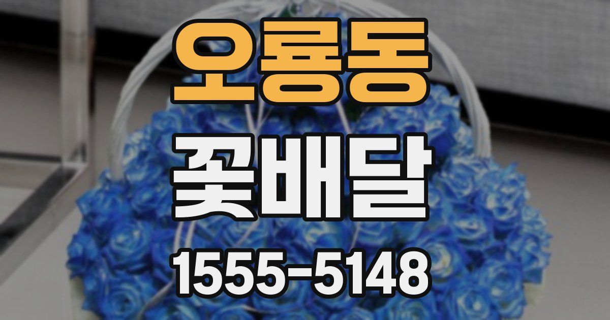 오룡동 꽃배달