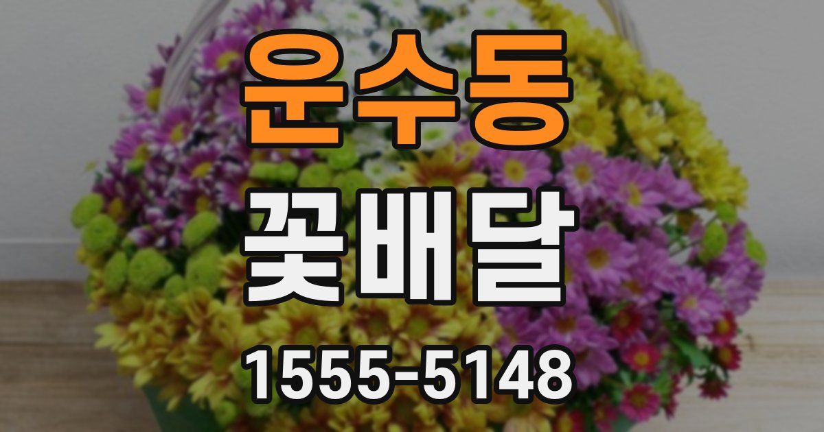 운수동 꽃배달