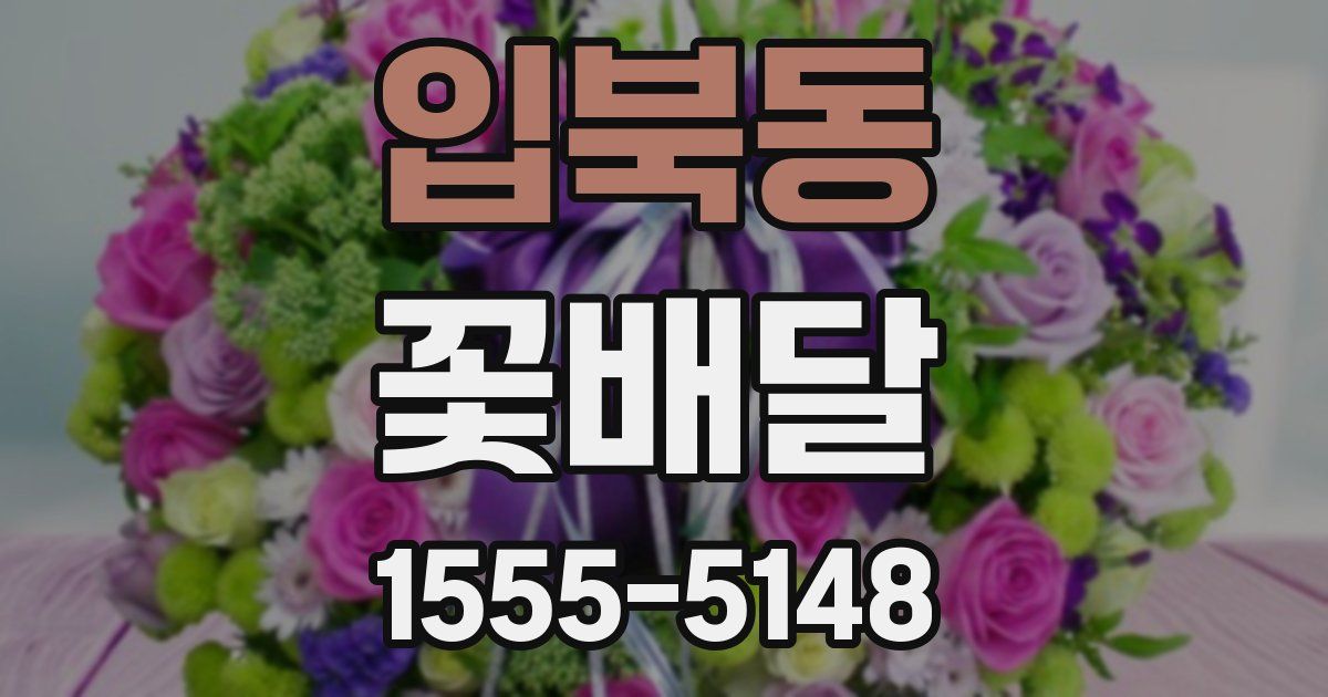 입북동 꽃배달