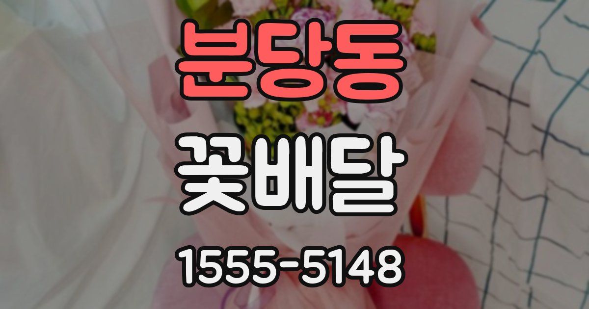 분당동 꽃배달