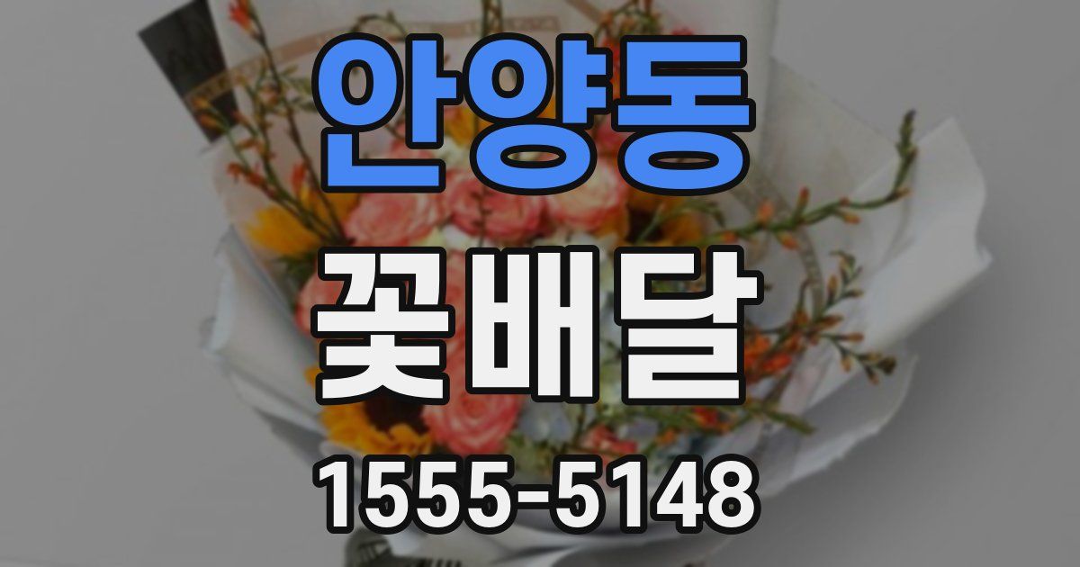 안양동 꽃배달