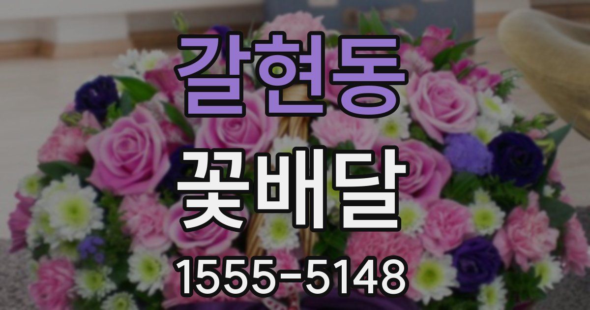 갈현동 꽃배달