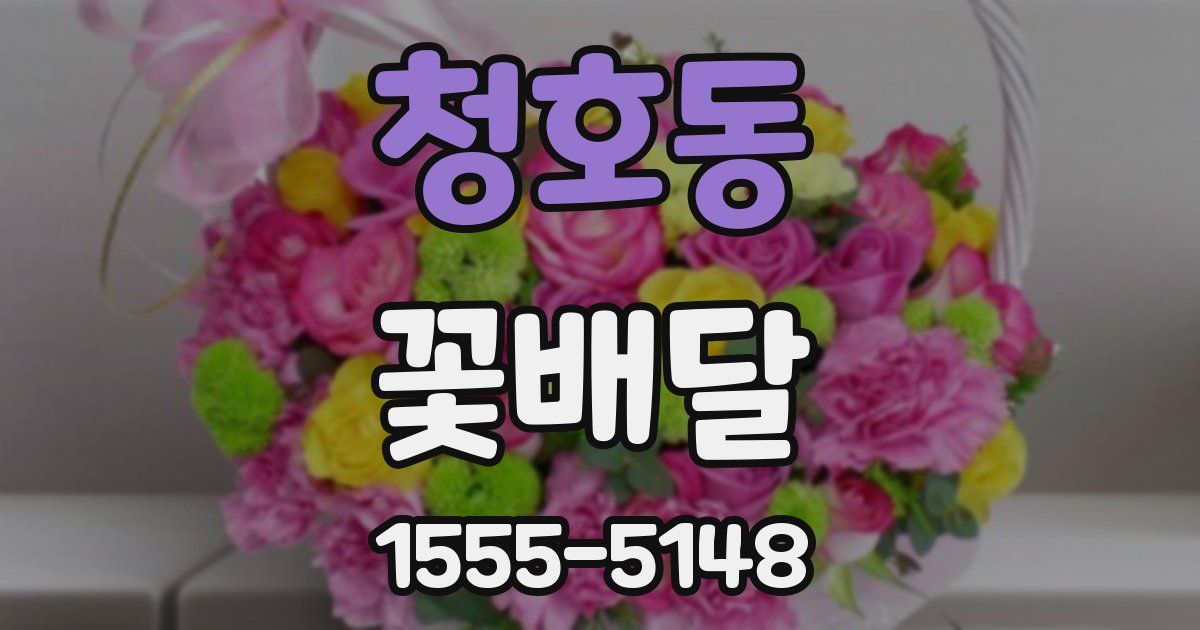 청호동 꽃배달