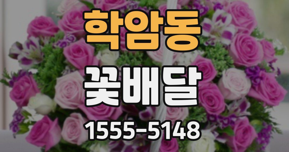 학암동 꽃배달