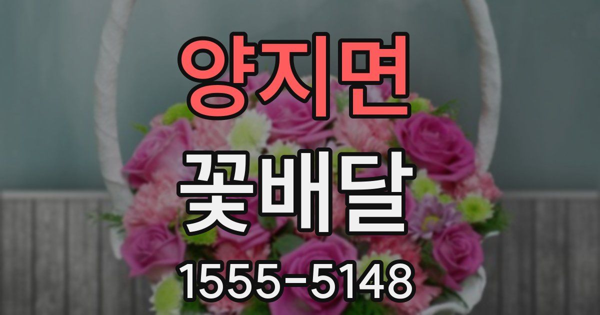양지면 꽃배달
