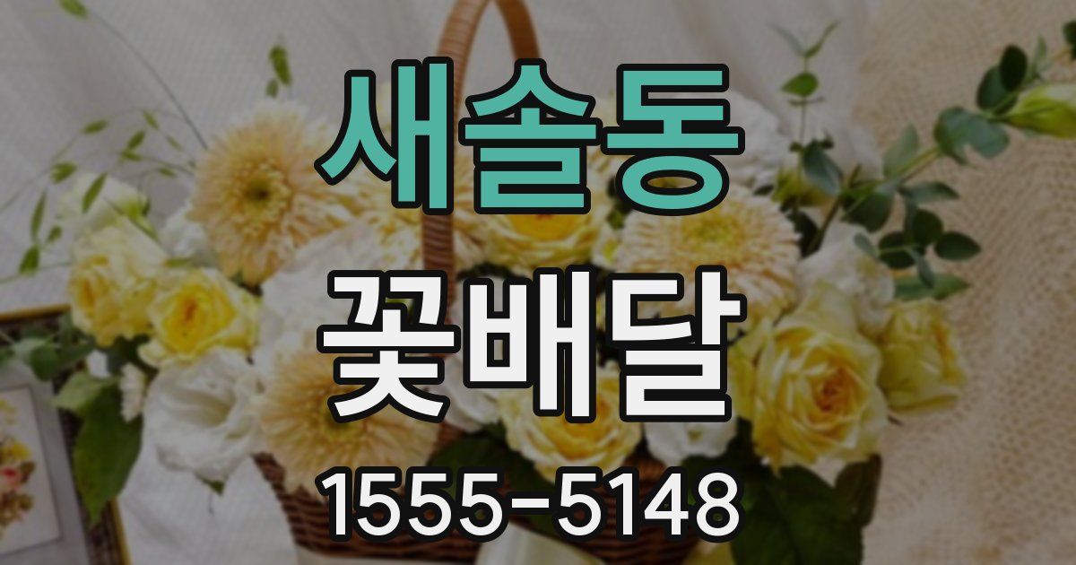 새솔동 꽃배달